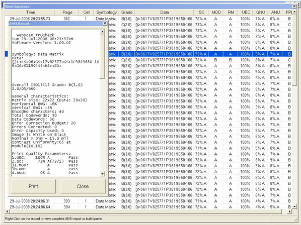 Webscan, TruCheck, inline,在線式二維條碼檢測儀